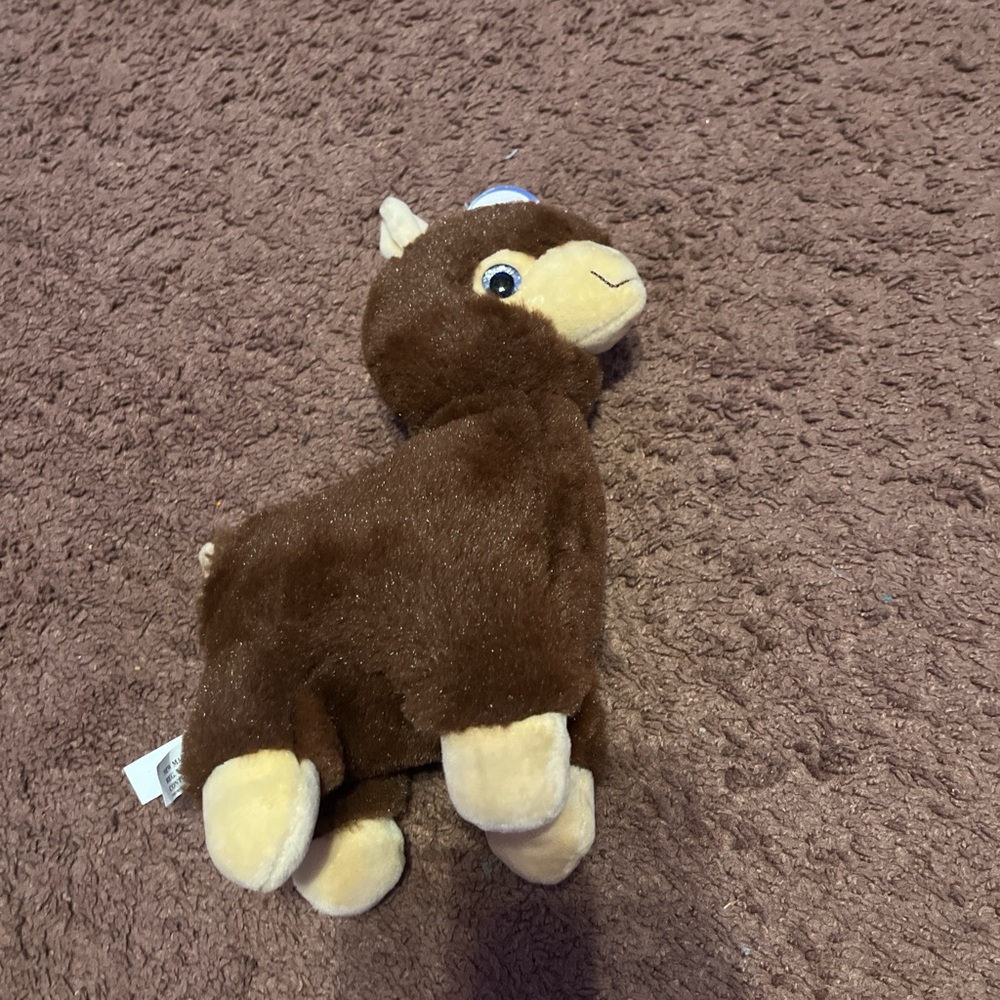 tan and brown llama stuffed animal